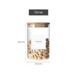 Frasco De Borosilicato Hermético con Tapa de Bambú - Imagen 4