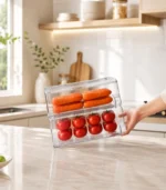 Caja De Almacenamiento Apilable Para Refrigerador Con Ventilación Para Mayor Conservación - vista 3