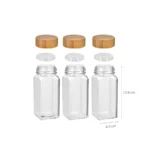 Set X 3 Frascos para Especias con Tapa de Bambú - Imagen 5