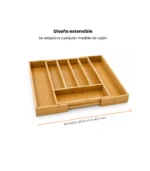 Organizador Expandible De Bambú Para Cubiertos - vista 3