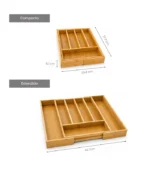 Organizador Expandible De Bambú Para Cubiertos - vista 4